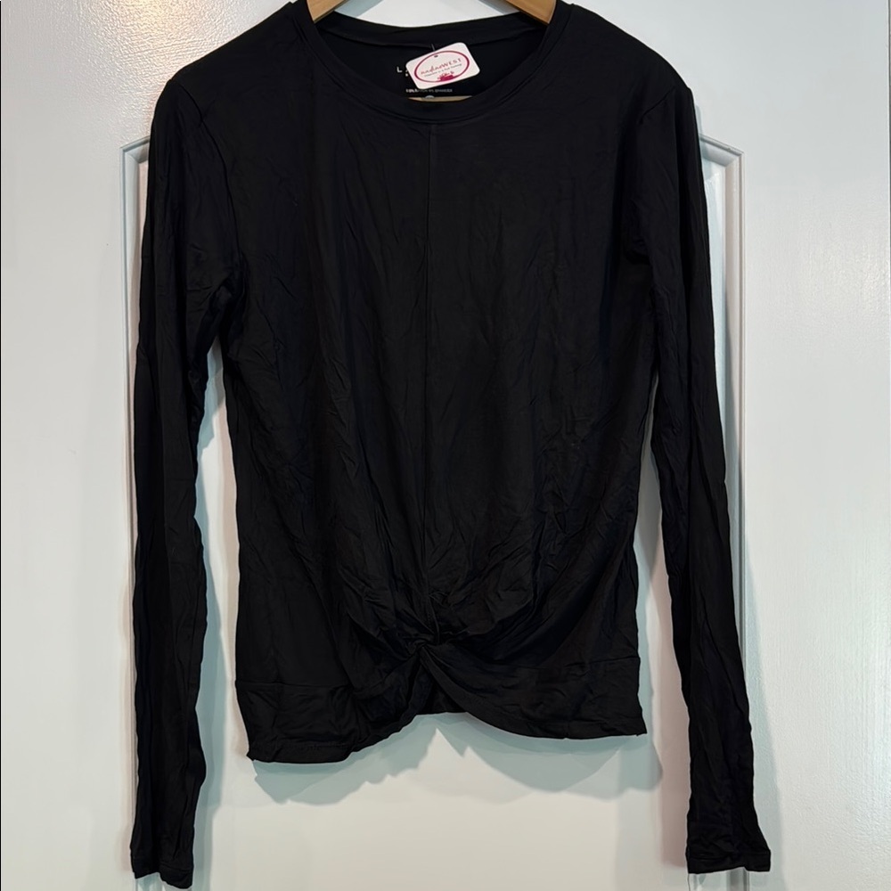 🔵 NWT Laundry By Shelli Segal (Black) Long Sleeve Top Size Medium